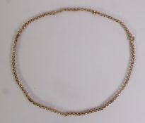FACETED BELCHER CHAIN NECKLACE, marked ‘9K’, 44cm long, 6.1g