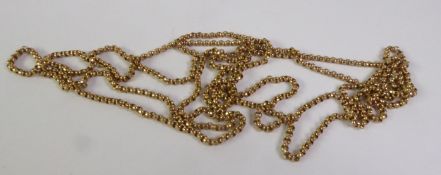 FACETED BELCHER GUARD CHAIN, of continuous length, 150cm long, 28.2g