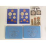 TWO COINAGE OF GREAT BRITAIN AND NORTHERN IRELAND 1977 COIN SETS, a PACK OF PRE-DECIMAL COINAGE, TWO