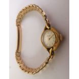 A LADY’S ORFINA SWISS GOLD PLATED BRACELET WATCH, with 17 jewel movement (working)