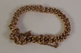 15CT GOLD CURB LINK BRACELET, marked ’15.625’, 20.1cm long, 57.0g