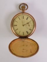 WALTHAM HUNTER POCKET WATCH, with keyless movement No. 8332825, Roman dial with subsidiary seconds