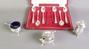 LATE VICTORIAN SET OF SIX EARLY ENGLISH PATTERN SILVER COFFEE SPOONS, Sheffield 1894, in matched
