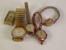 GROUP OF WATCHES, comprising; A GENT’S MEDANA, SWISS WRISTWATCH, with Arabic oblong dial, in a