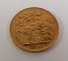 GEORGE V 1914 FULL SOVEREIGN