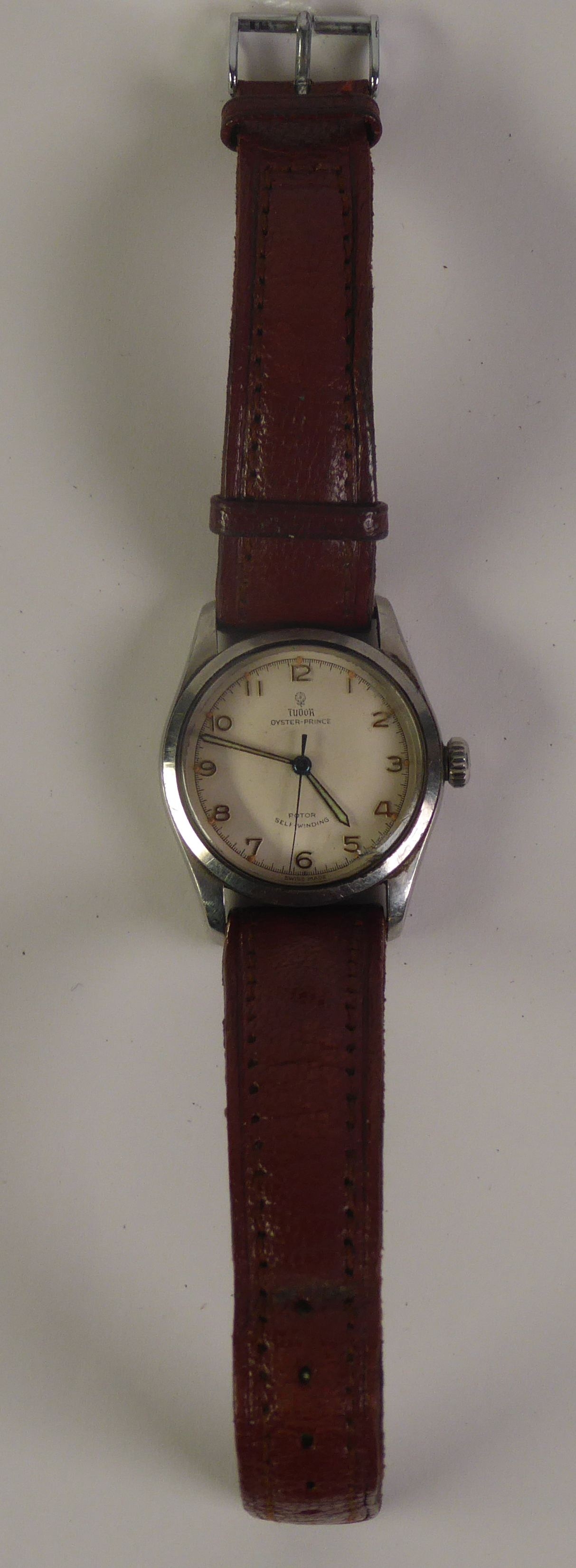 GENT’S TUDOR OYSTER-PRINCE ROTOR SELF-WINDING STAINLESS STEEL WRISTWATCH, CIRCA 1950S, silvered - Image 2 of 2