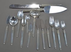 ONE HUNDRED AND FORTY ONE PIECE FIGAST, DANISH TABLE SERVICE OF STAINLESS STEEL CUTLERY FOR TEN