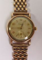 CRUSADER, GENT’S SWISS 9CT GOLD WRISTWATCH, with 17 jewel movement, circular dial with five Arabic
