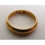 22CT GOLD BAND RING, ring size I1/2, 3.0g