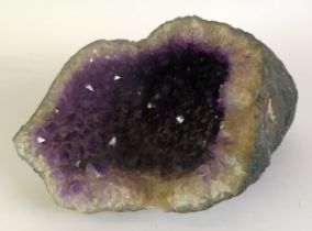 AMETHYST CLUSTER GEODE, 16” x 10” (40.6cm x 25.4cm) approx