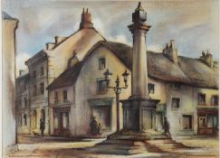 J. NICHOLSON (TWENTIETH/ TWENTY FIRST CENTURY) WATERCOLOUR ‘Appleby, Westmorland’, town square