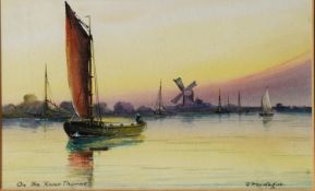 R. MONTAGUE (TWENTIETH/ TWENTY FIRST CENTURY) THREE WATERCOLOURS ‘On the River Thurne’, river and