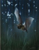 DAVID ALAN FINNEY (TWENTIETH/ TWENTY FIRST CENTURY) GOUACHE Horseshoe bat in flight Signed lower