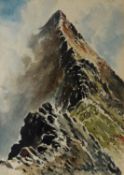 EDWIN GRIEG HALL (1929-2017) WATERCOLOUR ‘Striding Edge, Helvellyn’ Signed lower right and