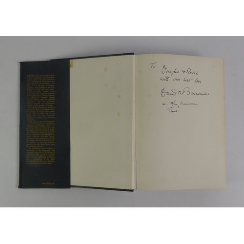 Bannerman - Birds of Cyprus ,first ed 1958, DOUBLE SIGNED by David Bannerman and W Mary Bannerman - Image 2 of 2