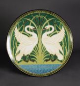 MASON’S ‘SWANS BY WALTER CRANE’ POTTERY COLLECTOR’S PLATE FROM THE ART NOUVEAU SERIES, 12” (30.5Ccm)