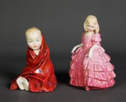 TWO ROYAL DOULTON CHINA FIGURES, ‘THIS LITTLE PIG’, HN1793 and ‘ROSE’, HN1368, 4 ¾” (12cm) high