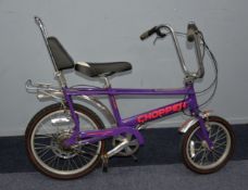 RALEIGH CHOPPER MK III, in purple paintwork with pink decals and Sturmey Archer twist change gears