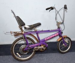 RALEIGH CHOPPER MK III, in purple paintwork with lilac decals and Sturmey Archer twist change gears