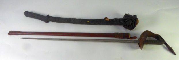 WWI INTEREST: George V 1897 pattern Infantry Officer's Dress Sword, with etched fullered blade