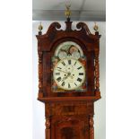 JAMES TOPHAM, NANTWICH, EARLY 19th CENTURY FIGURED MAHOGANY LONGCASE CLOCK with 8 days striking