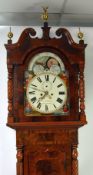 JAMES TOPHAM, NANTWICH, EARLY 19th CENTURY FIGURED MAHOGANY LONGCASE CLOCK with 8 days striking