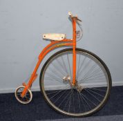 MONACO: Old English Penny Farthing 1880 child's push-bike, made by Monaco of London, England. 40" (
