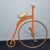 MONACO: Old English Penny Farthing 1880 child's push-bike, made by Monaco of London, England. 40" (
