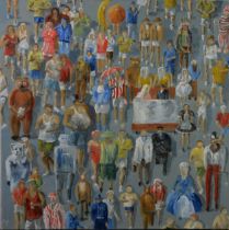 SYDNEY CAULDWELL (TWENTIETH/ TWENTY FIRST CENTTURY) OIL ON CANVAS ‘Charity Event’ Signed and