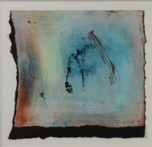TERRY DUFFY (1948) MIXED MEDIA ON PAPER ‘Departures’ Signed and dated (19)99, titled verso 9” x