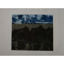 NORMAN C JAQUES (1922 - 2014) ARTIST SIGNED LIMITED EDITION COLOURED LITHOGRAPH Caves, Pembrokeshire