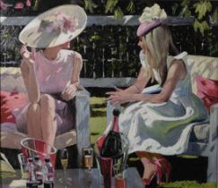 SHEREE VALENTINE DAINES (b.1959) ARTIST SIGNED LIMITED EDITION COLOUR PRINT ‘Ascot Elegance’ (152/