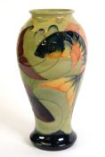 2ND QUALITY MOORCROFT TUBE LINED POTTERY CARP VASE, designed by Sally Tuffin, 12¼" (31 cm) H
