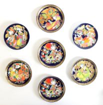 BJORN WIINBLAD FOR ROSENTHAL STUDIO-LINIE, SET OF 5 ALADIN CHINA PLAQUES (one duplicated), boxed,