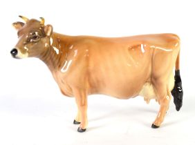 BESWICK CHINA MODEL OF A NAMED PEDIGREE JERSEY COW, 4in (10cm) high