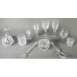 SUITE OF WATERFORD CRYSTAL DRINKING GLASSES comprising; SIX WHITE WINE GLASSES, SIX RED WINE