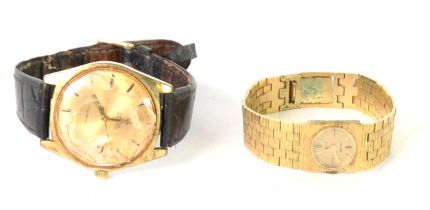 ACCURIST LADY'S SWISS gold plated bark pattern bracelet watch with 21 jewels movement (cr in working