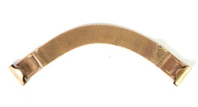9ct GOLD MESH WATCH STRAP, 14gms