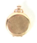 WALTHAM 9ct GOLD FULL HUNTER POCKET WATCH with 15 jewels keyless movement, white roman dial with