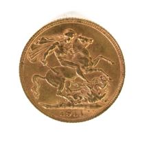 GEORGE V (1911) GOLD SOVEREIGN (EF)