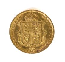 QUEEN VICTORIA (1887) GOLD HALF SOVEREIGN (EF)