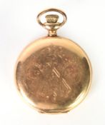 LADY'S WALTHAM 14K GOLD full hunter pocket watch with four part case keyless 17 jewels movement