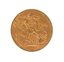 GEORGE V (1911) GOLD SOVERIGN (VF-EF)