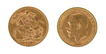 GEORGE V (1914) GOLD SOVEREIGN (VF-EF)