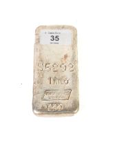 ENGELHARD, LONDON, SILVER 1 KILO INGOT, 999 purity