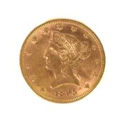 UNITED STATES OF AMERICA LIBERTY HEAD (1895) TEN DOLLARS GOLD COIN (EF), 16.6 gms