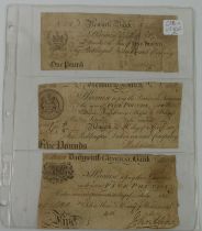 18th CENTURY BANK NOTES, Newark Bank for Pocklington Dickenson and Company 1807 & 1808, one pound