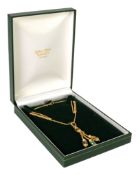 18CT GOLD FINE CHAIN NECKLACE WITH trigger clasp 16" lone (41cm) and the 18ct gold pendant