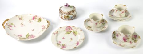 EARLY TWENTIETH CENTURY LIMOGES (HAVILAND & CO ) PORCELAIN 26 PIECE PART TEA SERVICE comprising; six