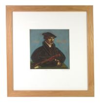 MYCHAEL BARRETT (1961) ARTIST SIGNED LIMITED EDITION ETCHING IN COLOURS ‘Holbein’s Dog’ (16/100)
